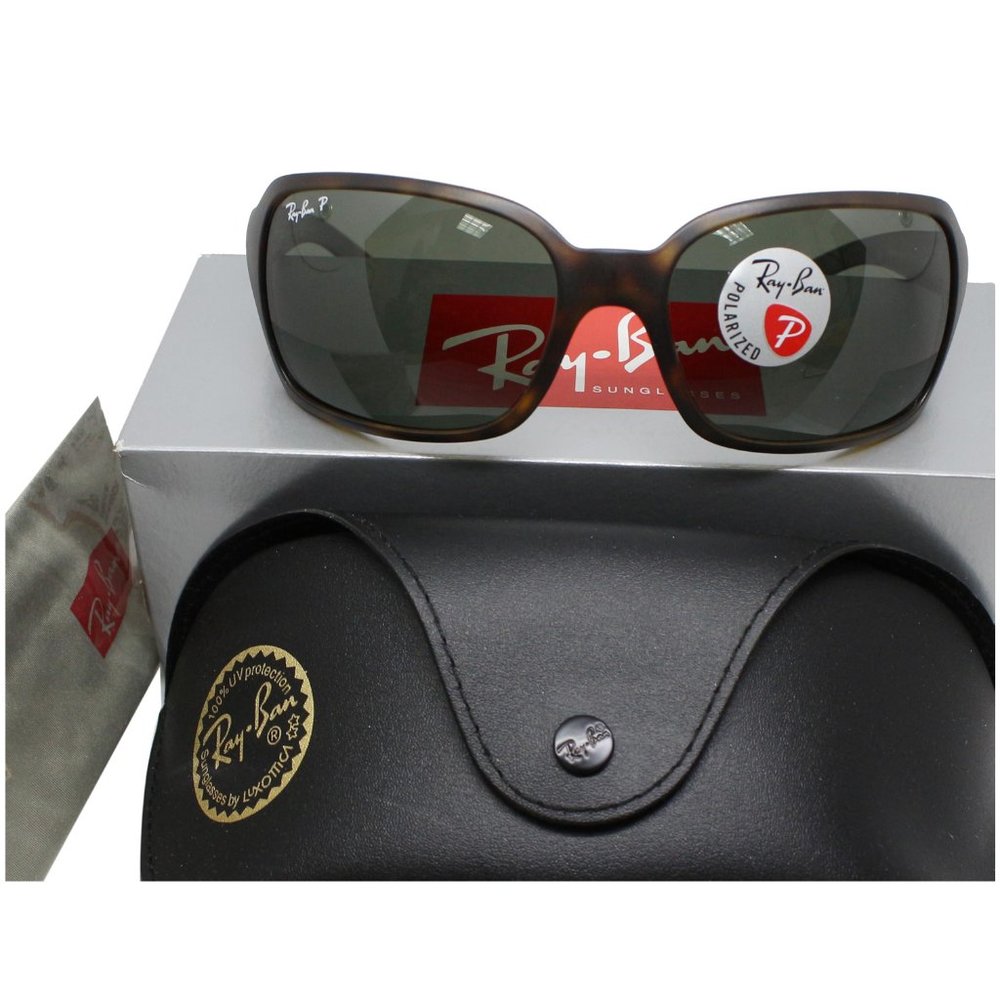 Ray-Ban Havana Sunglasses Green Polarized Lens - Picture 2 of 6